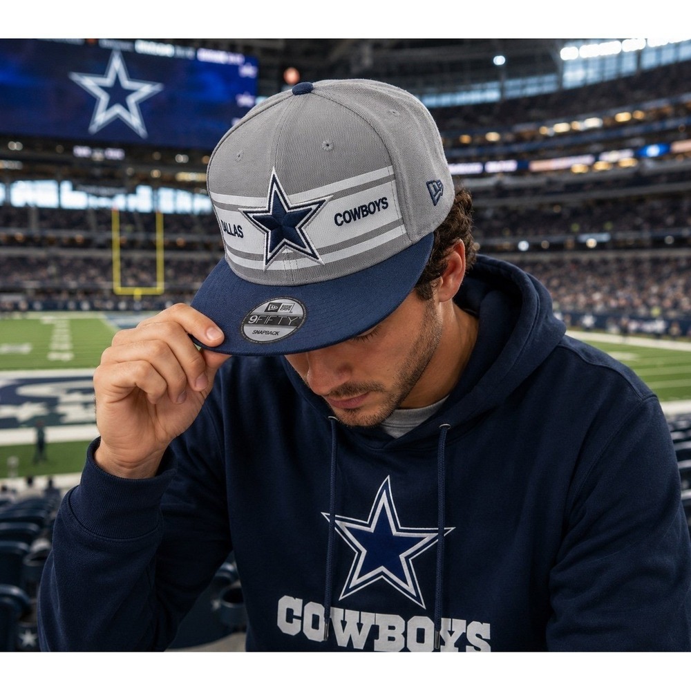 New Era 9FIFTY Dallas Cowboys NFL Vintage Snapback Hat Gray Blue OSFM